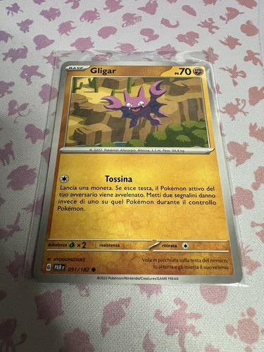 Carta pokèmon gligar - carta,