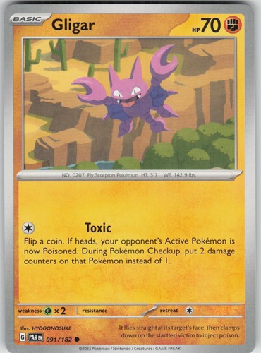 Pokemon gligar 091 182 - pokemon, 091/182