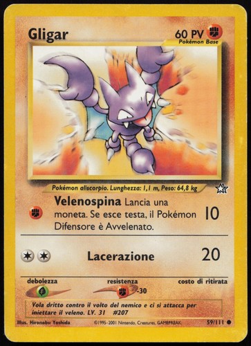 Pokemon tcg gligar 111 gd - gligar, 59/111